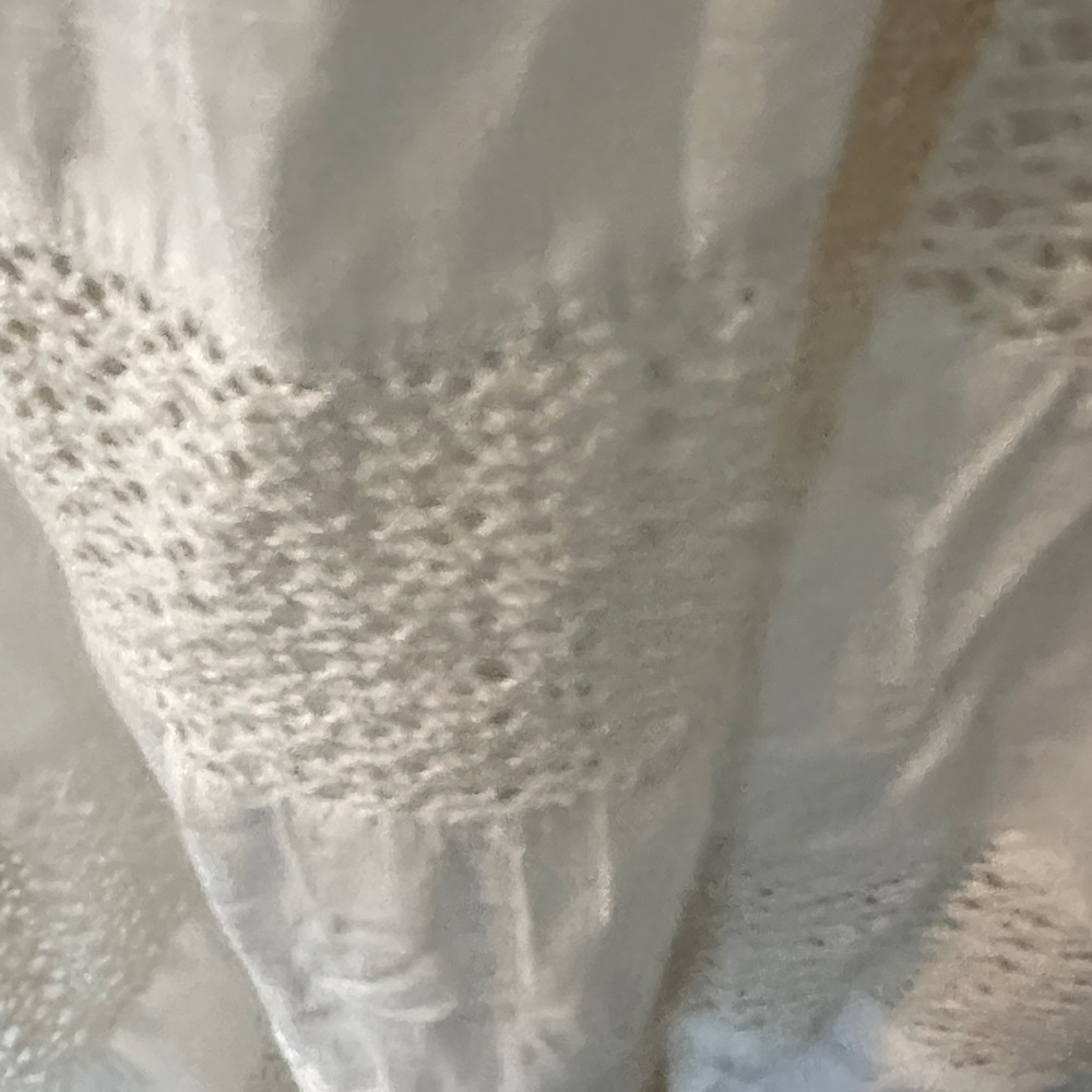 Anthropologie Cream and White Crochet-Panel Maxi Dress - Picture 6 of 7